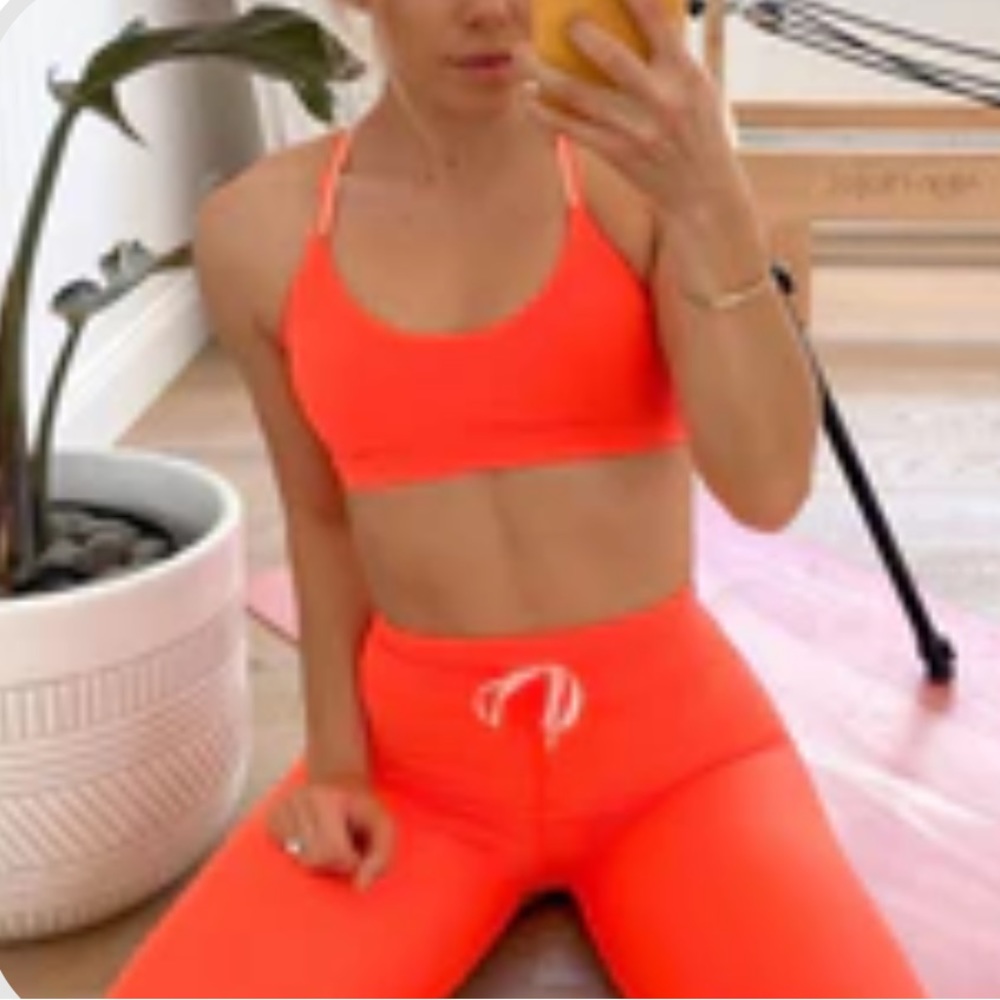 Sports Bra:  Sarah’s Day White Fox Active Monza in Tangerine